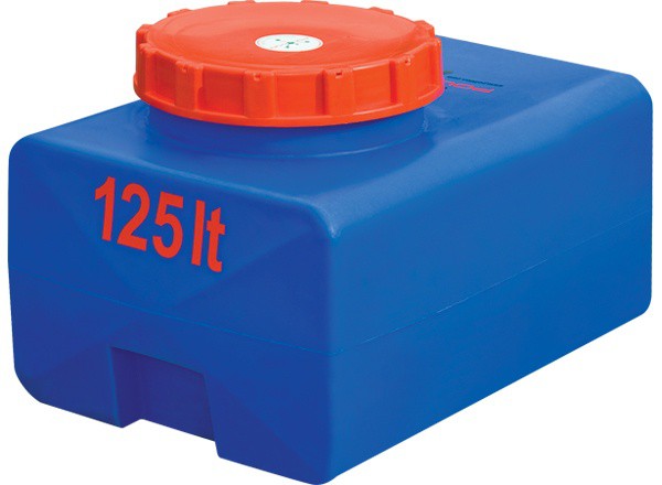 Горизонтальная квадратная ёмкость 125 л